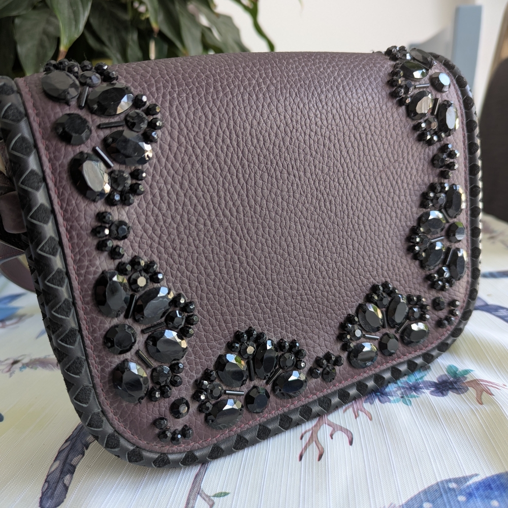 Kate Spade Elegant Black and Purple Crossbody Bag